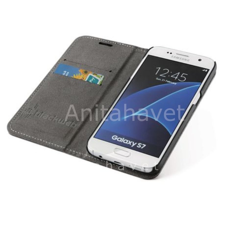 Blackweb 2-in-1 Magnetic Wallet Case For Galaxy S7  Black